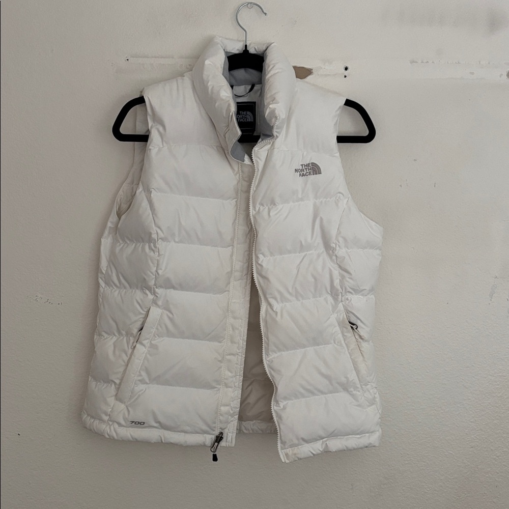 The North Face White Quilted Vest